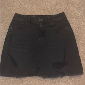 Wild Fable Black Ripped Jean Skirt